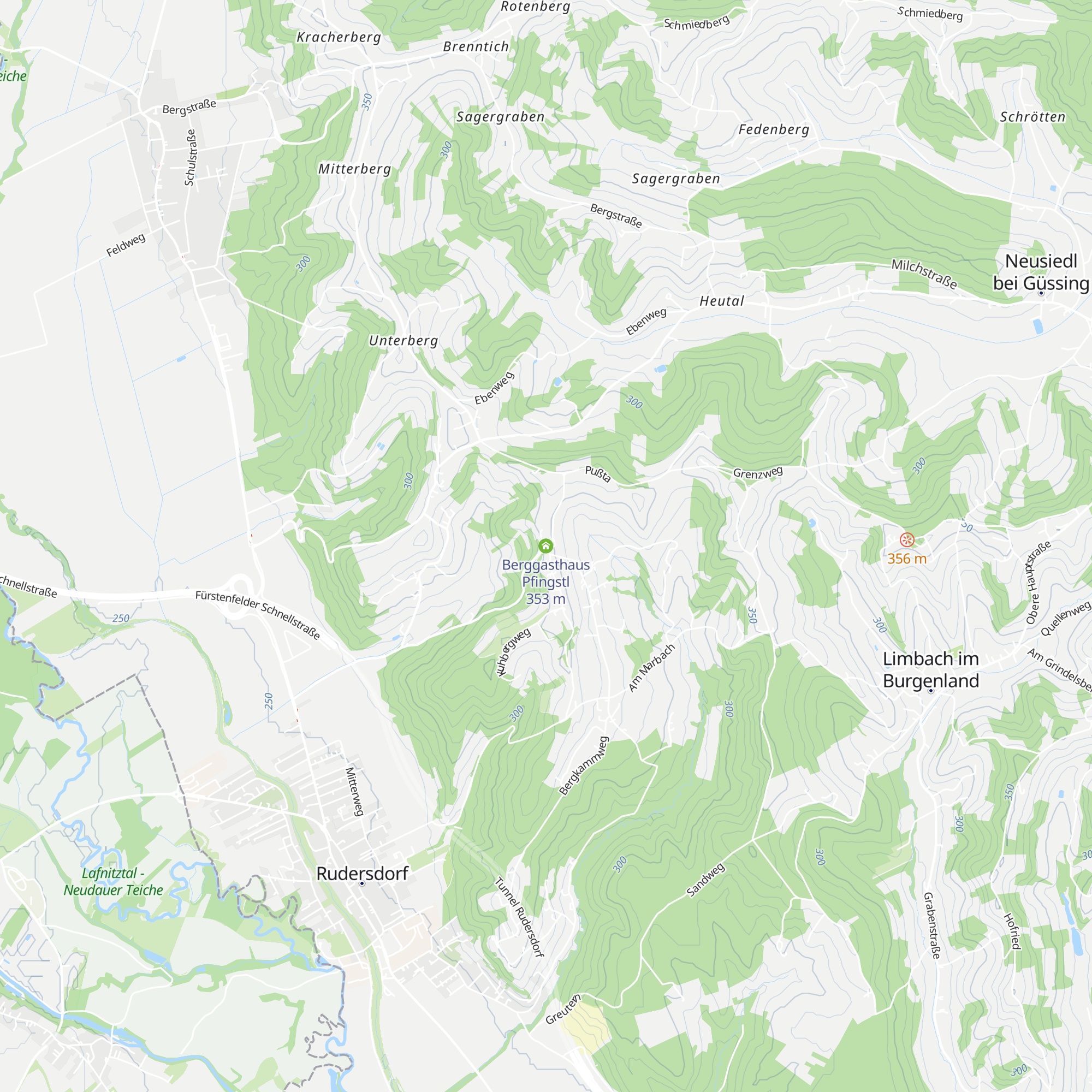 Berggasthaus Pfingstl map
