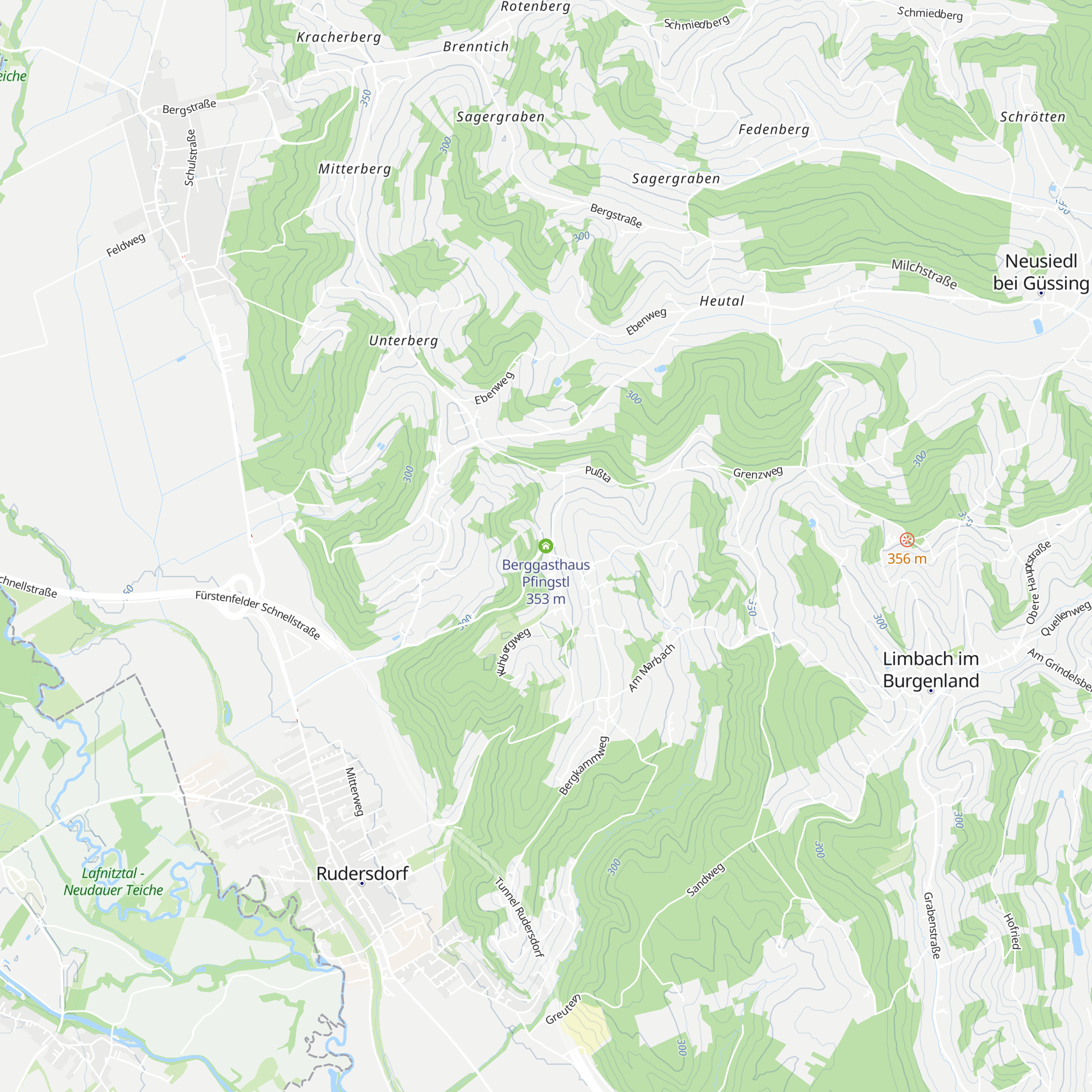 Berggasthaus Pfingstl map