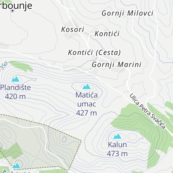 Map of Matića umac