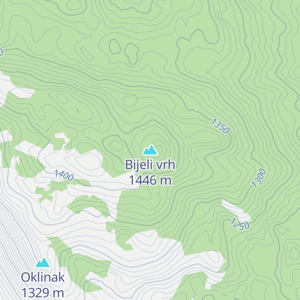 Map of Bijeli vrh
