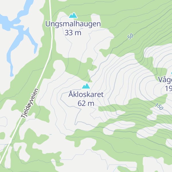 Map of Åkloskaret