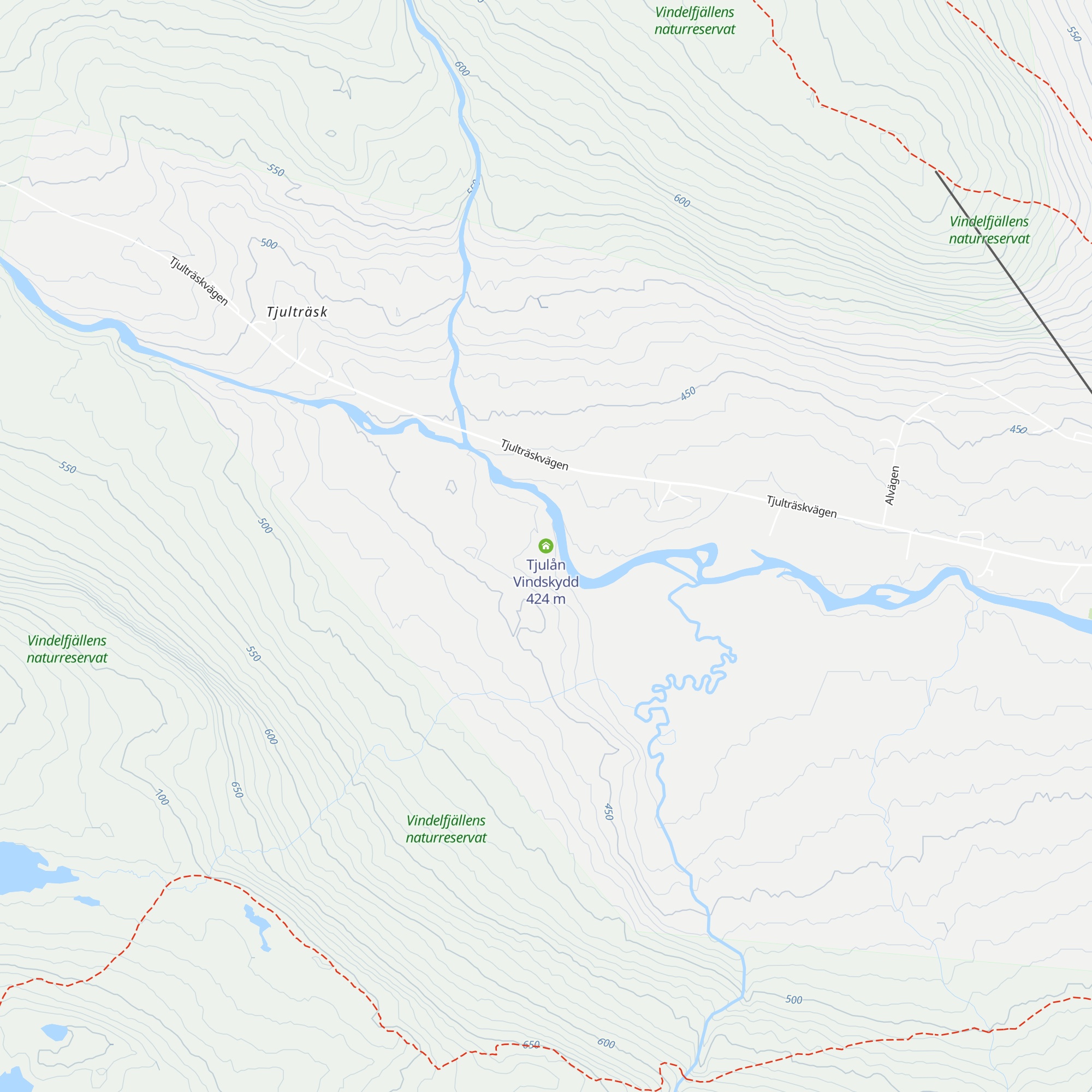 Tjulån Vindskydd map