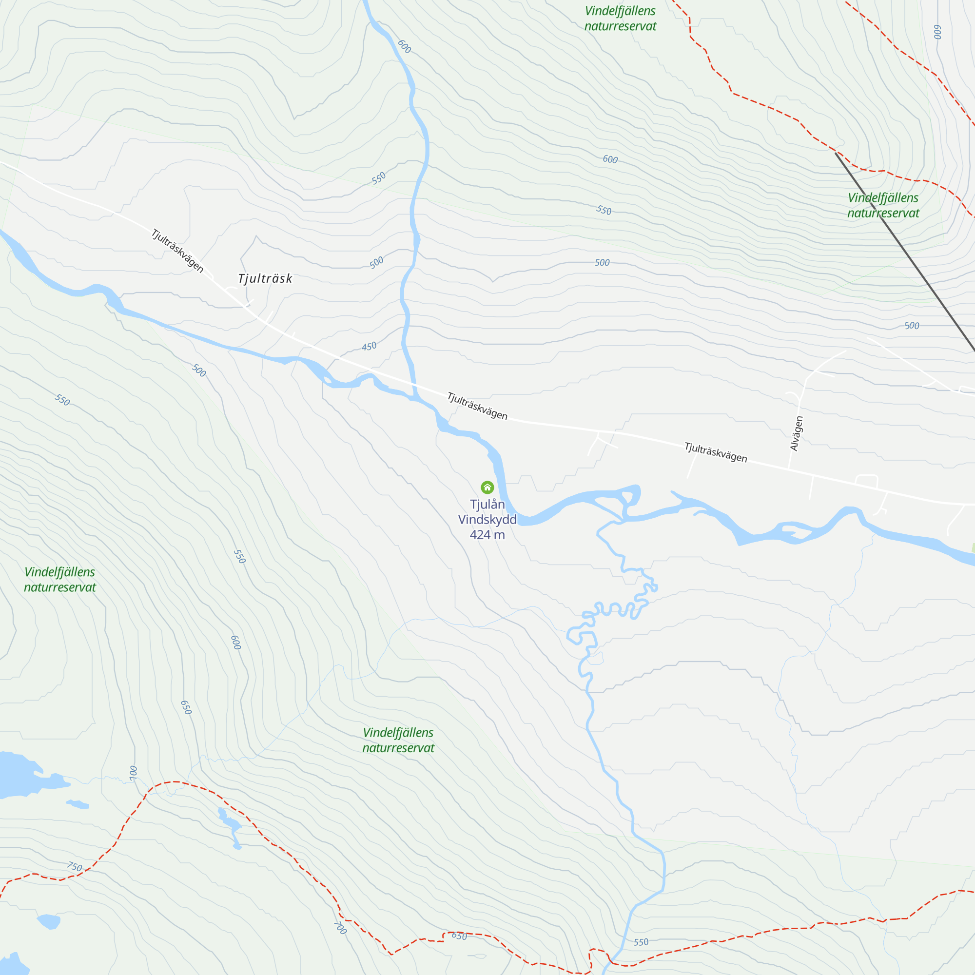 Tjulån Vindskydd map