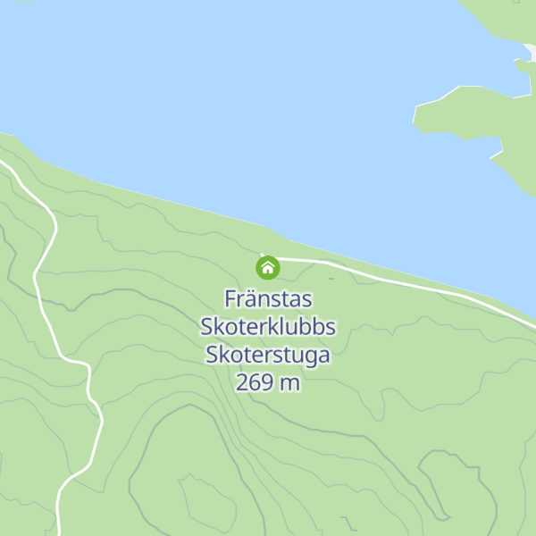 Map of Fränstas Skoterklubbs Skoterstuga