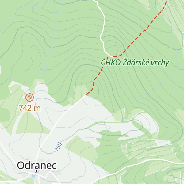 Map of Bohdalec