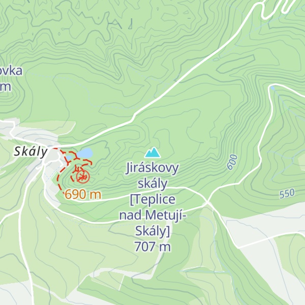 Map of Jiráskovy skály [Teplice nad Metují-Skály]