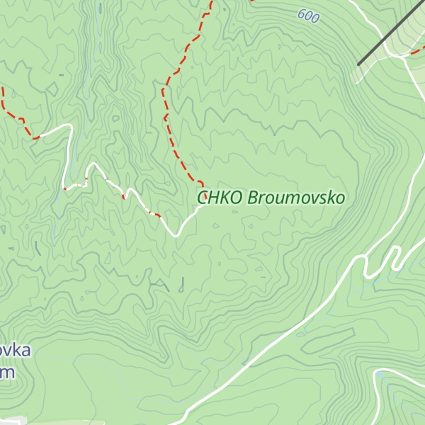 Map of Kraví hora