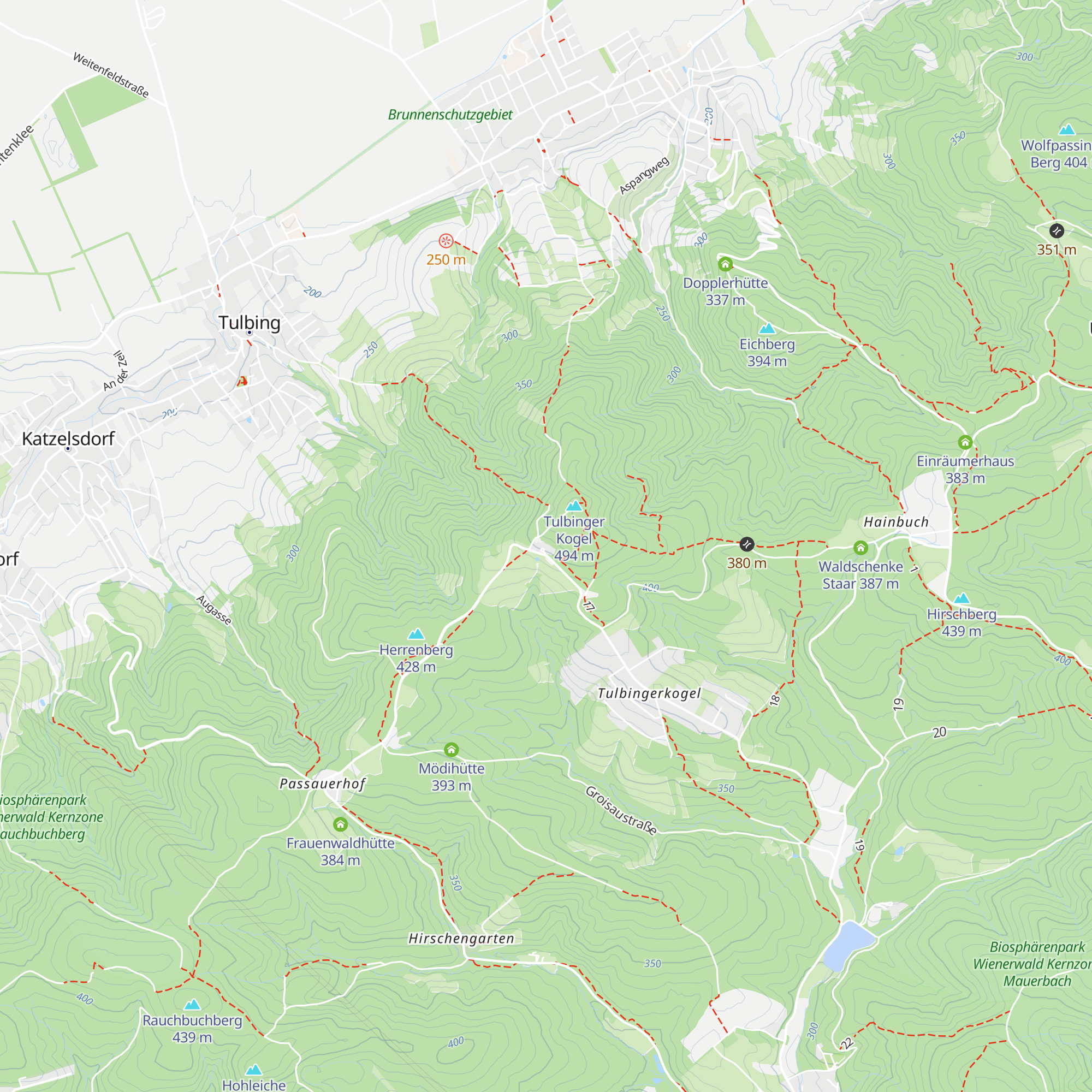 Berghotel Tulbingerkogel map