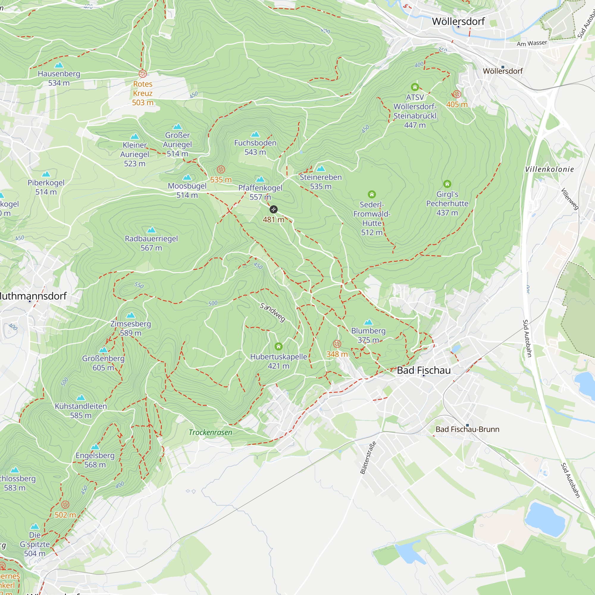 ehem. Waldwirtshaus zum Kürassier map