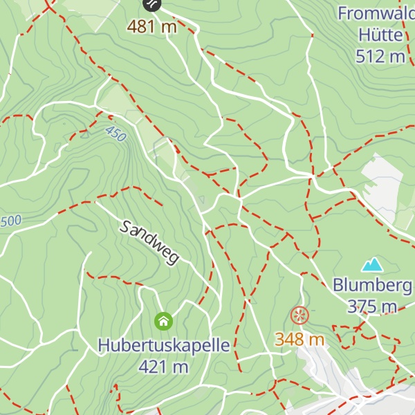Map of ehem. Waldwirtshaus zum Kürassier