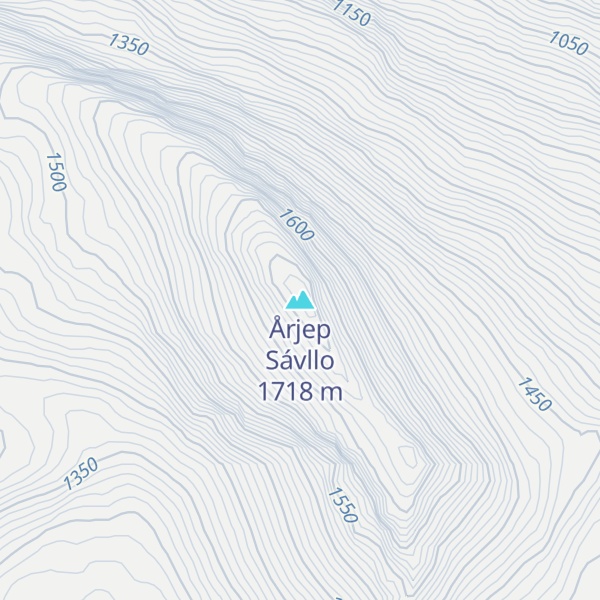 Map of Årjep Sávllo