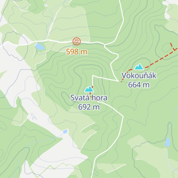 Map of Svatá hora