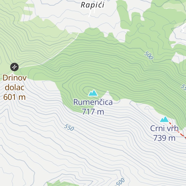 Map of Rumenčica