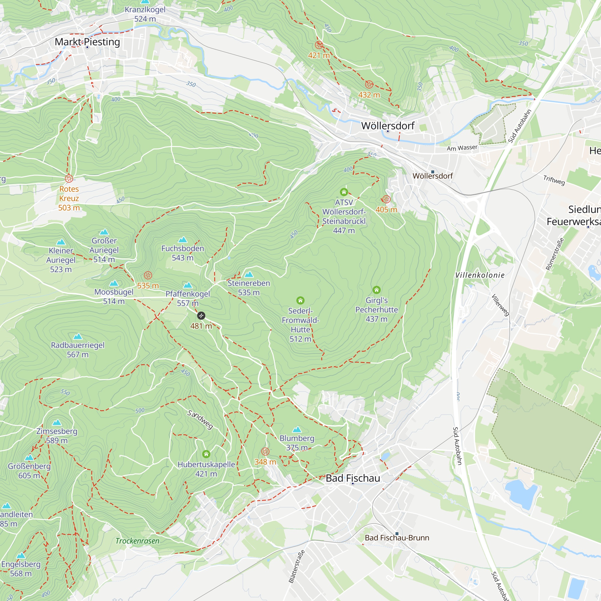 Sederl-Fromwald-Hütte map