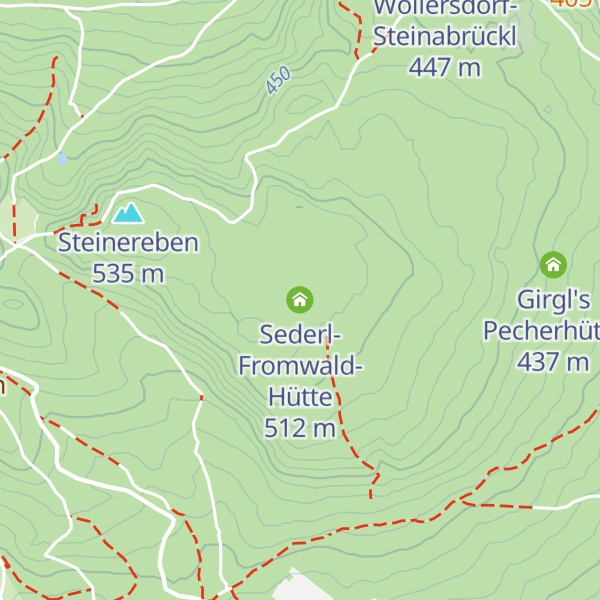 Map of Sederl-Fromwald-Hütte