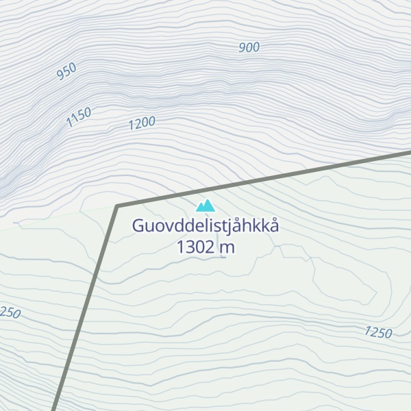 Map of Guovddelistjåhkkå