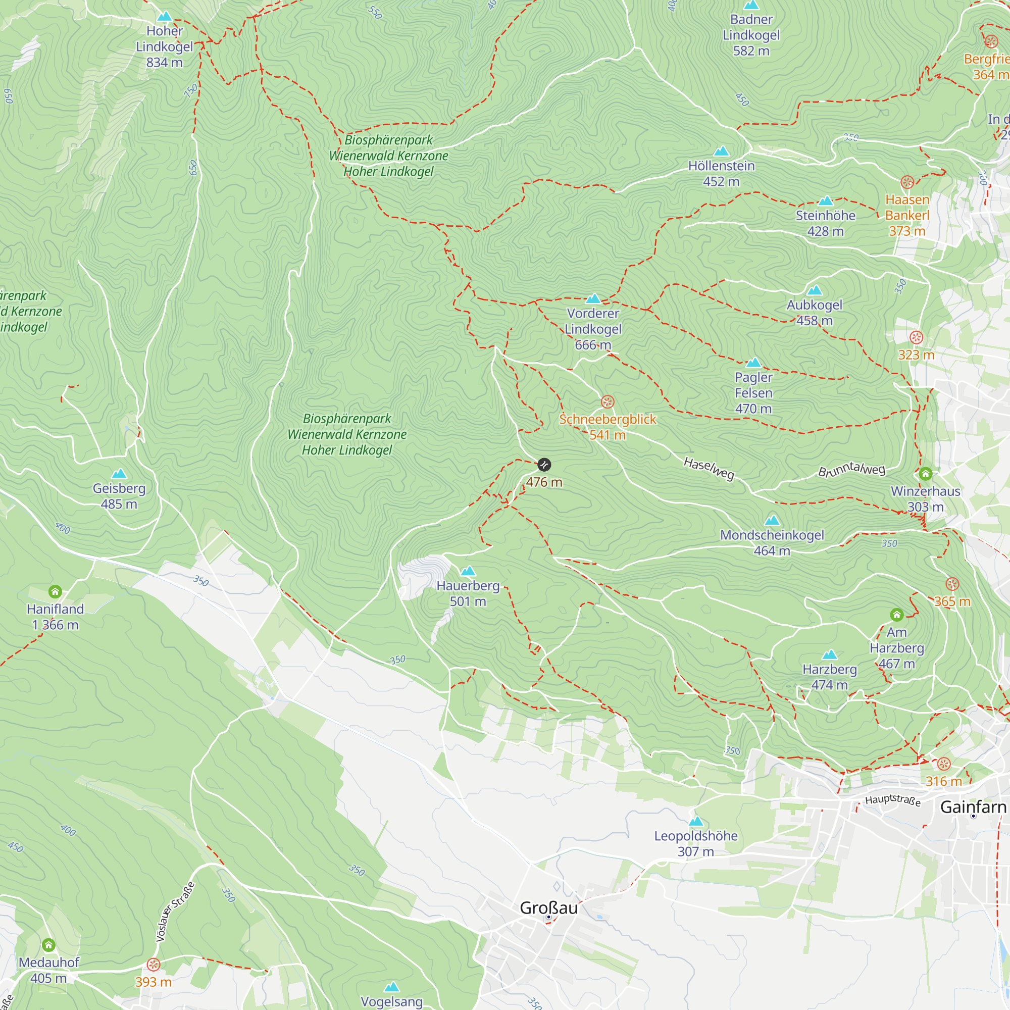 Vöslauer Hütte map