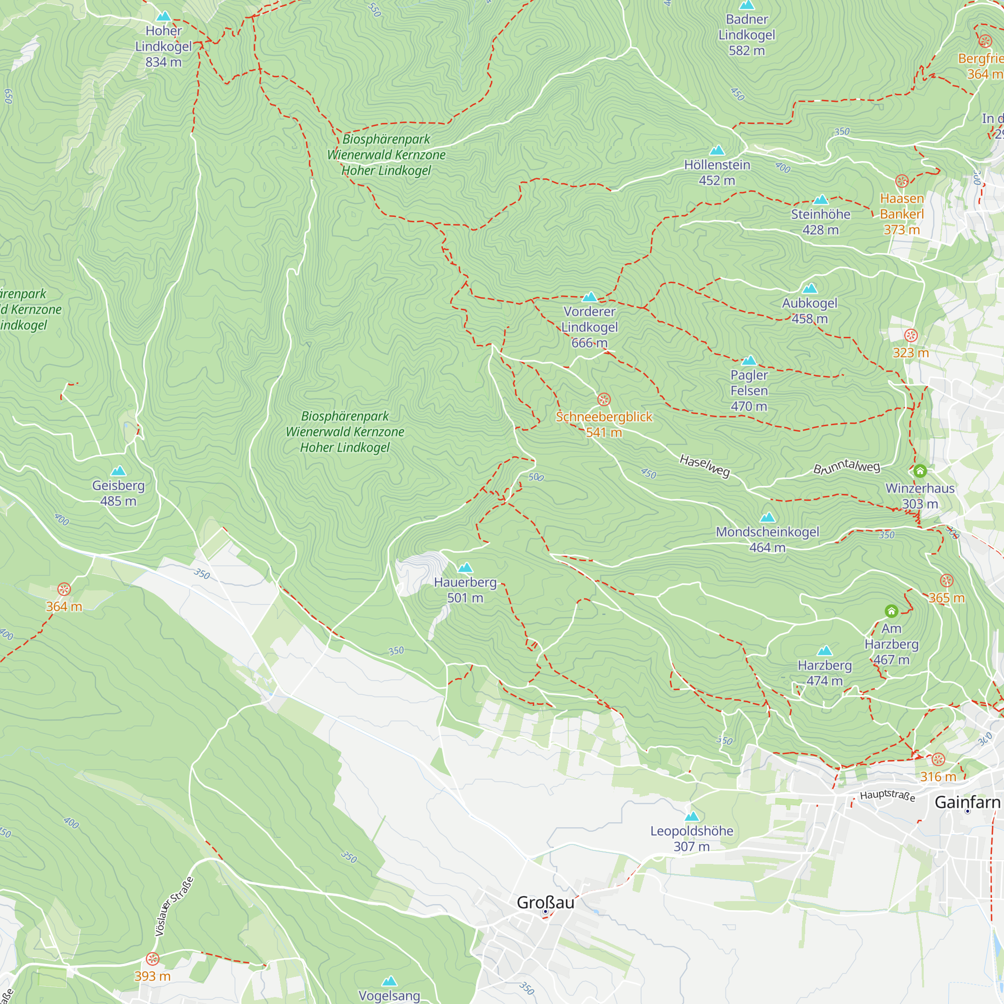 Vöslauer Hütte map