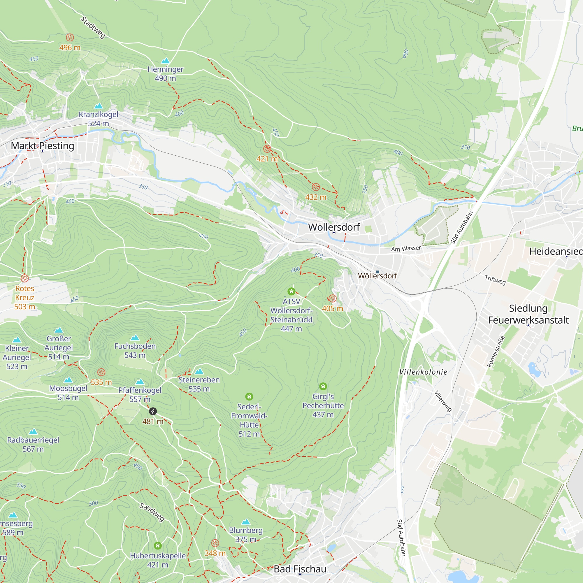 ATSV Wöllersdorf-Steinabrückl map