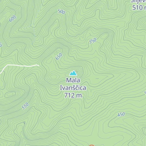 Map of Mala Ivanščica