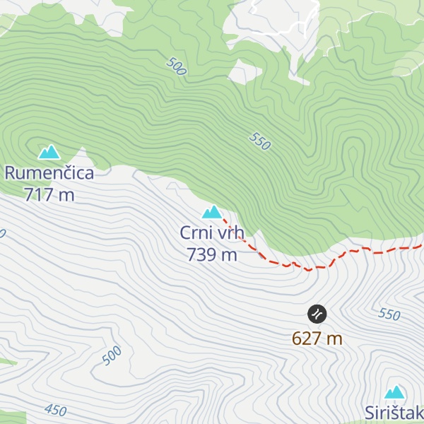 Map of Crni vrh