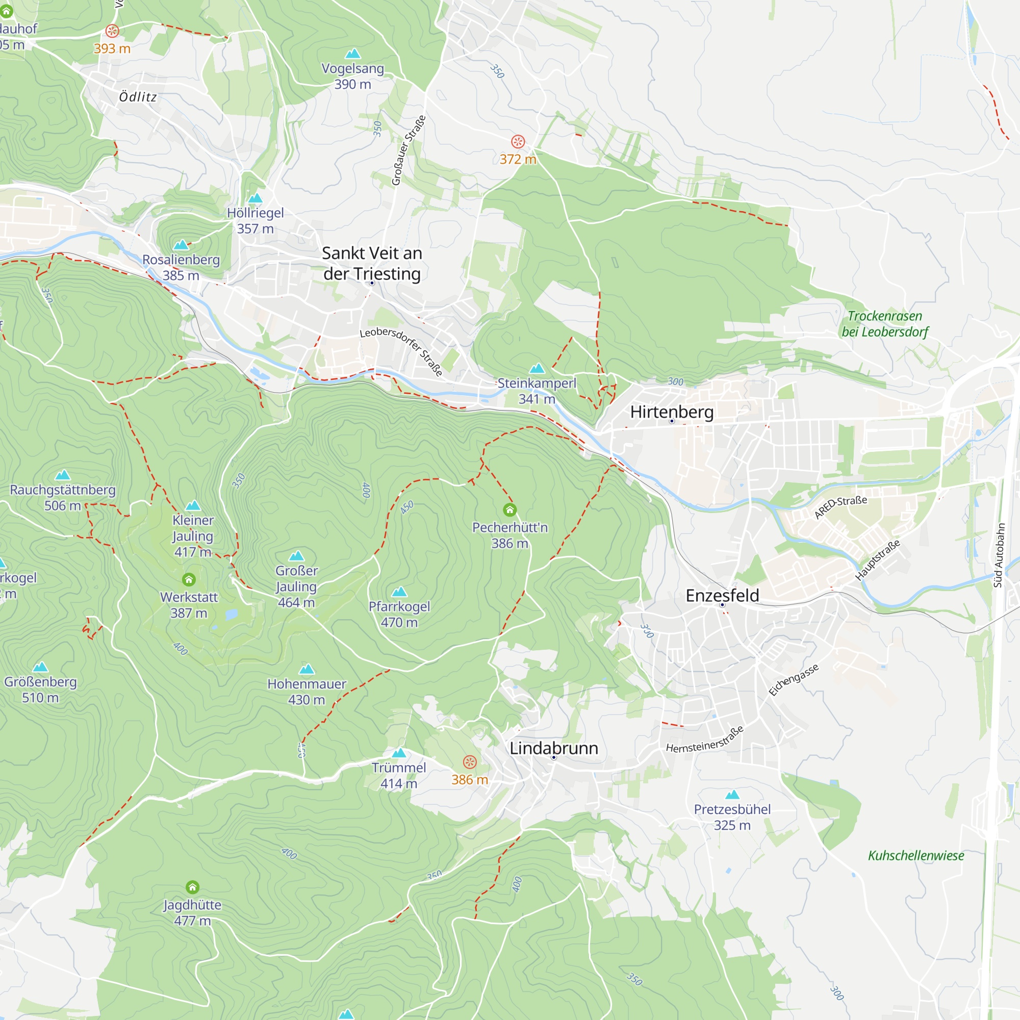 Pecherhütt'n map