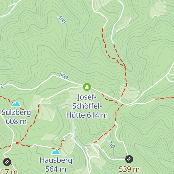 Map of Josef-Schöffel-Hütte