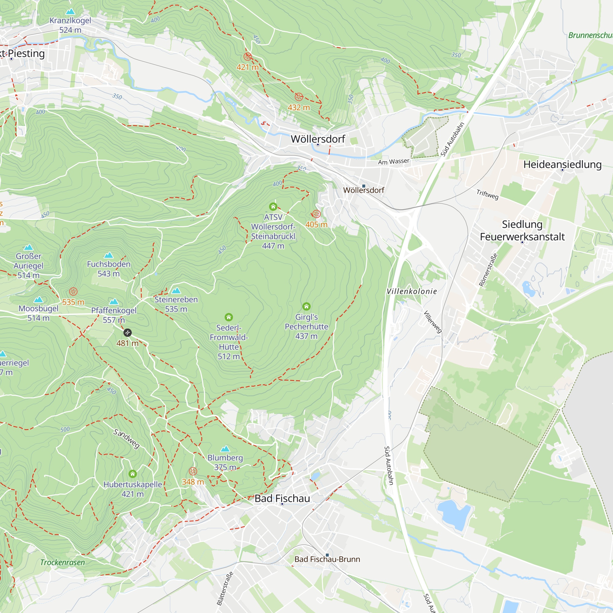 Girgl's Pecherhütte map