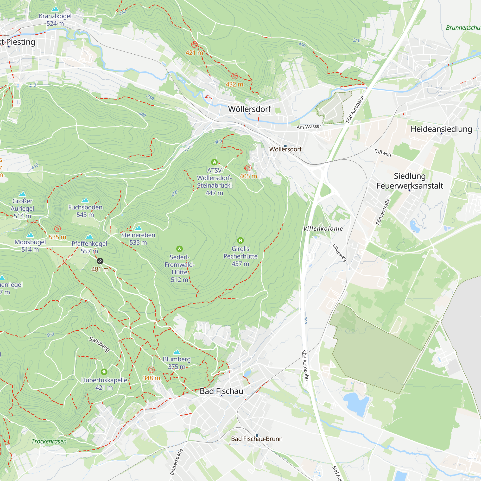 Girgl's Pecherhütte map