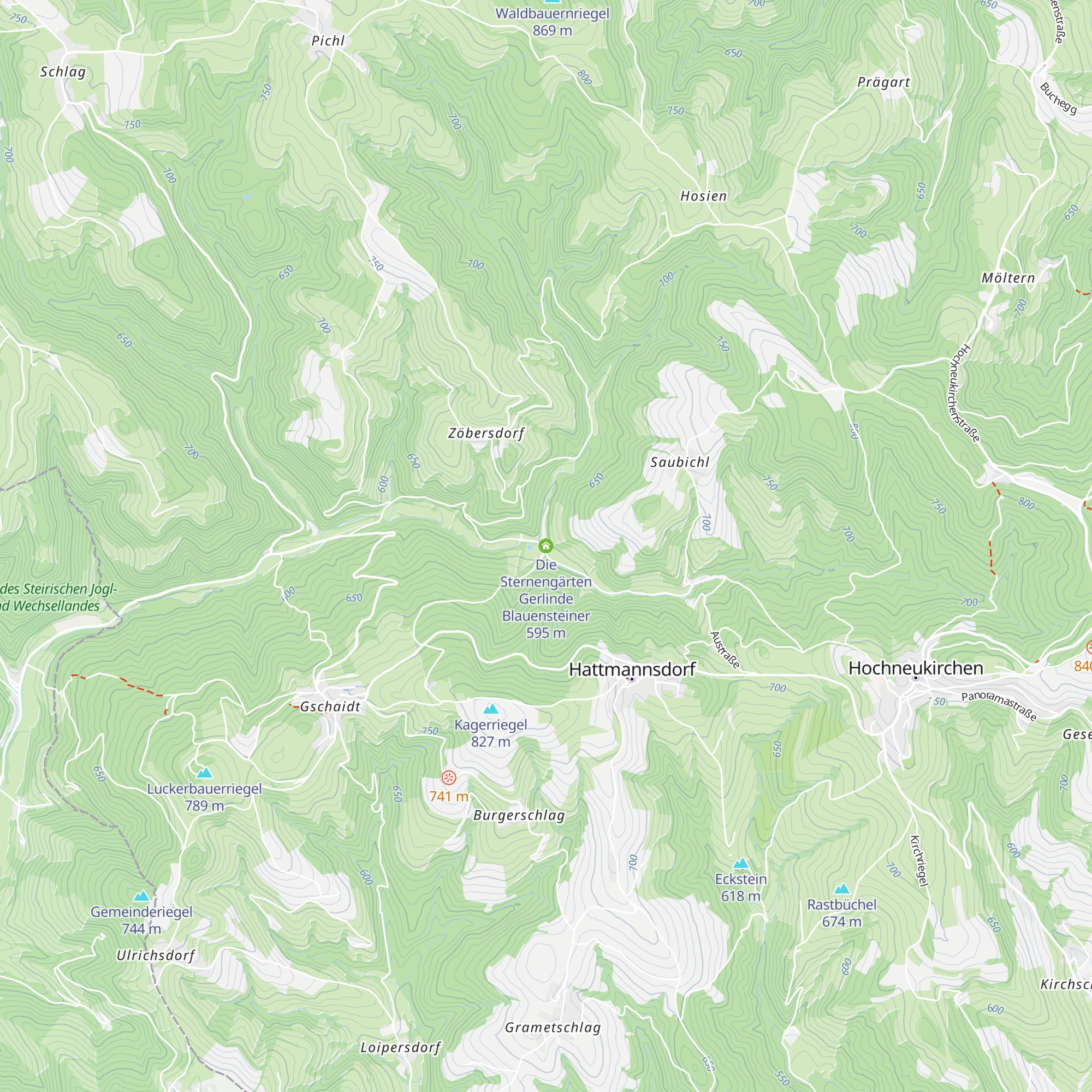 Die Sternengärten Gerlinde Blauensteiner map