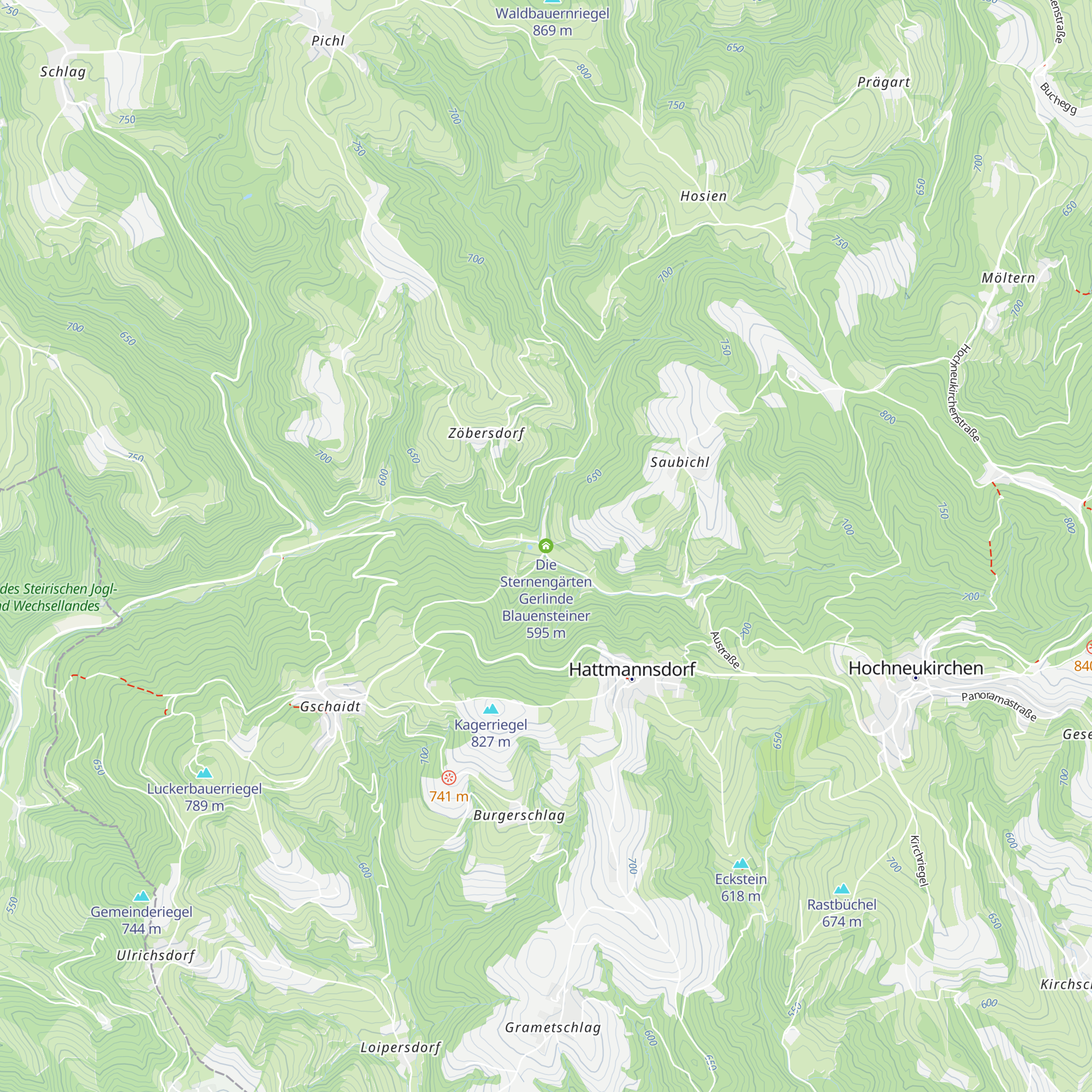 Die Sternengärten Gerlinde Blauensteiner map