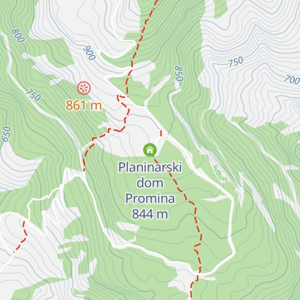 Map of Planinarski dom Promina