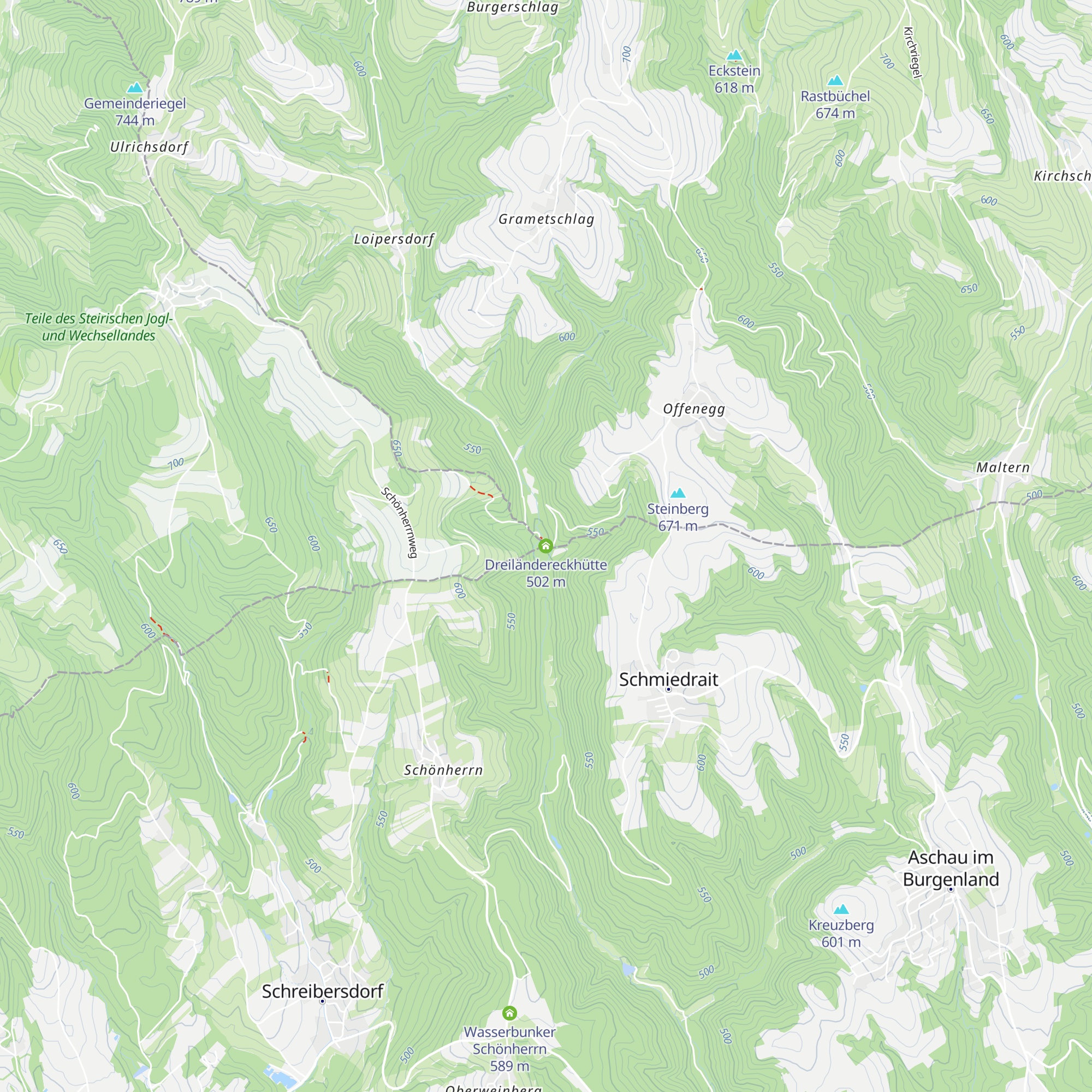 Dreiländereckhütte map