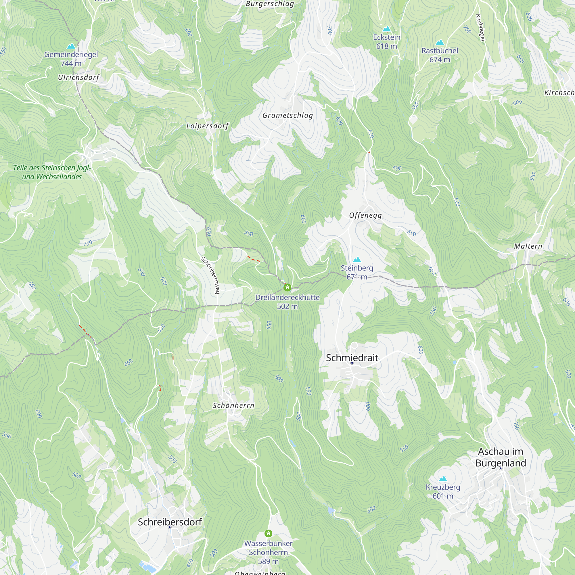 Dreiländereckhütte map