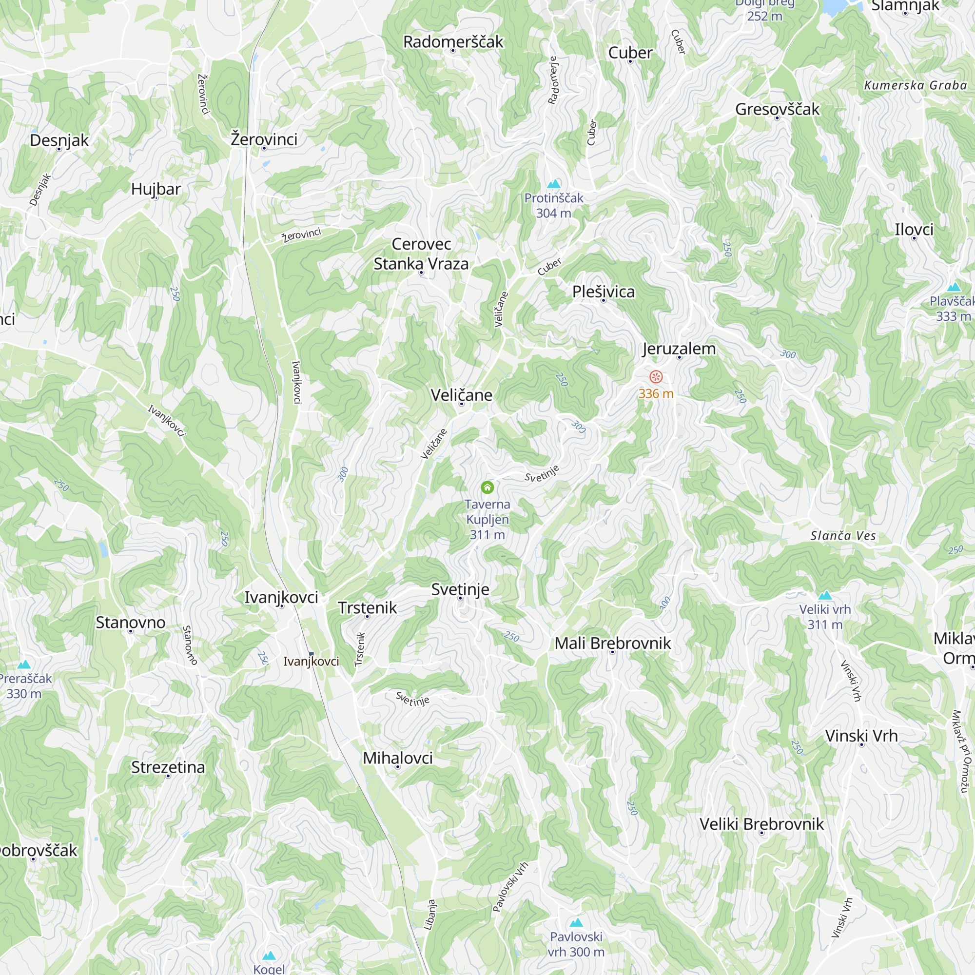 Taverna Kupljen map