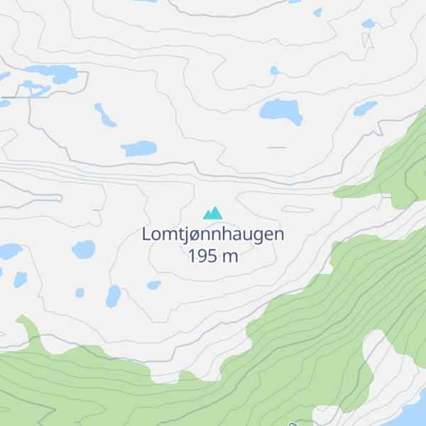 Map of Lomtjønnhaugen