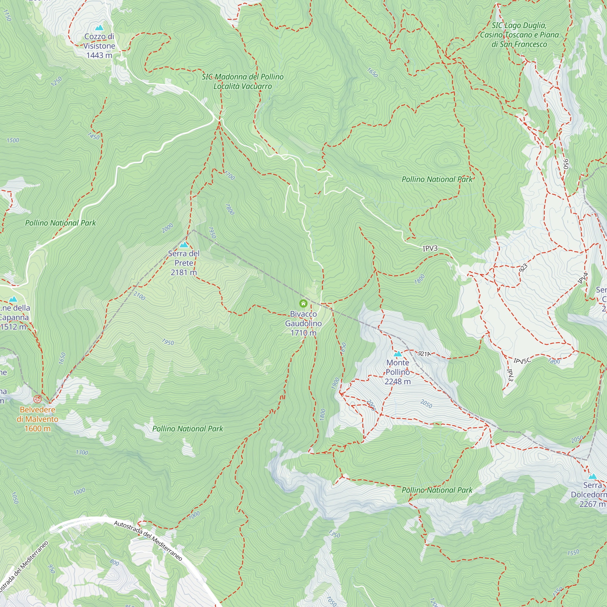 Bivacco Gaudolino map
