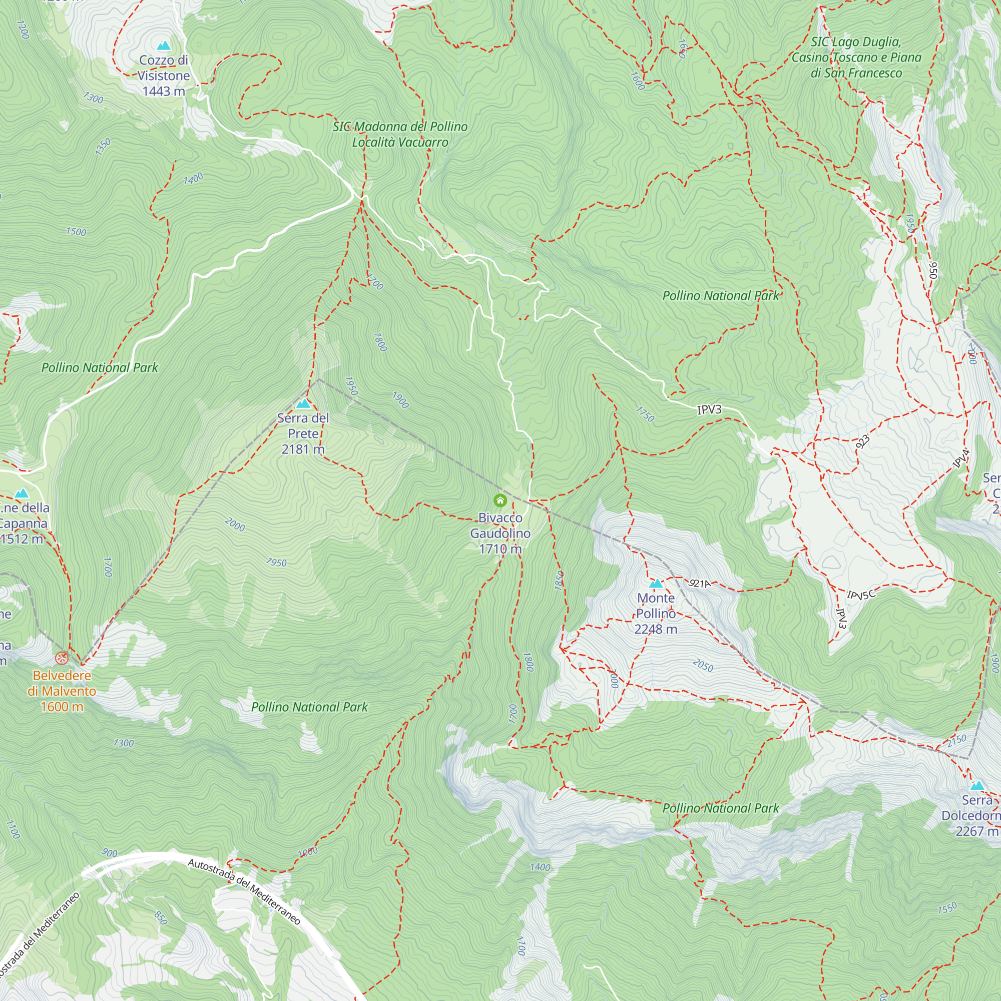 Bivacco Gaudolino map