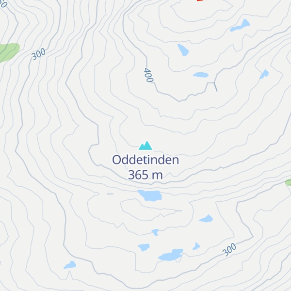 Map of Oddetinden