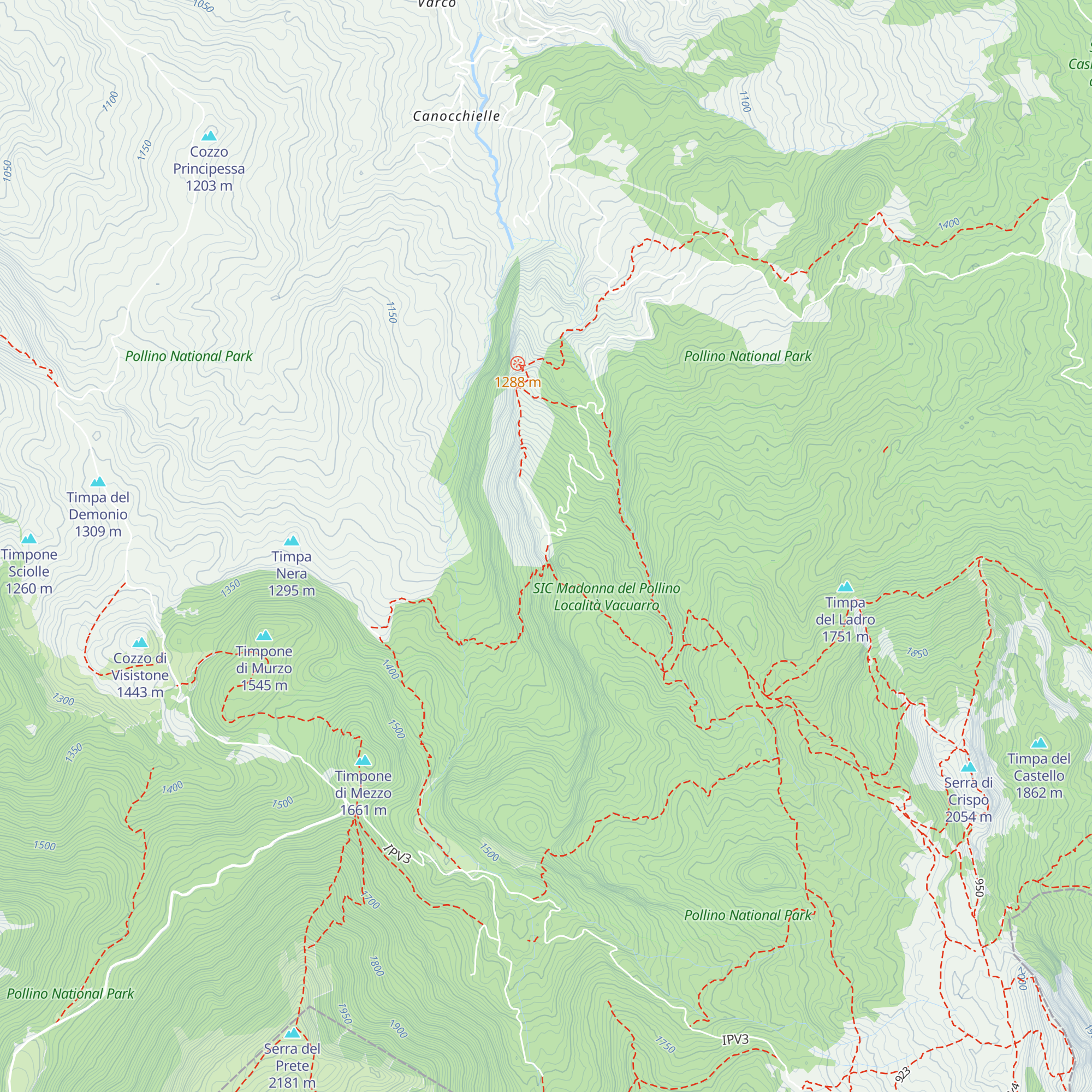 Rifugio Pino Loricato map
