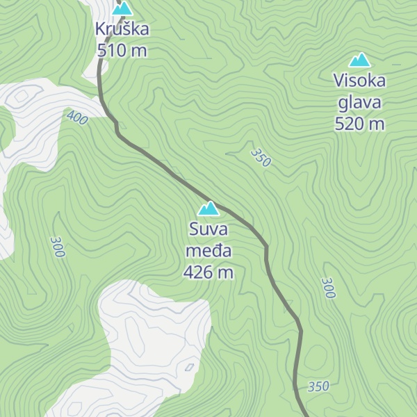 Map of Suva međa