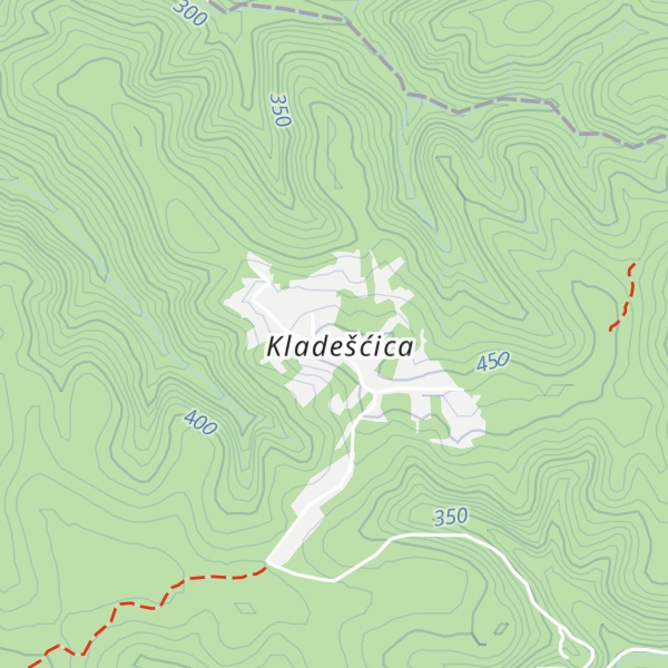 Map of Planinarska kuća Kladeščica