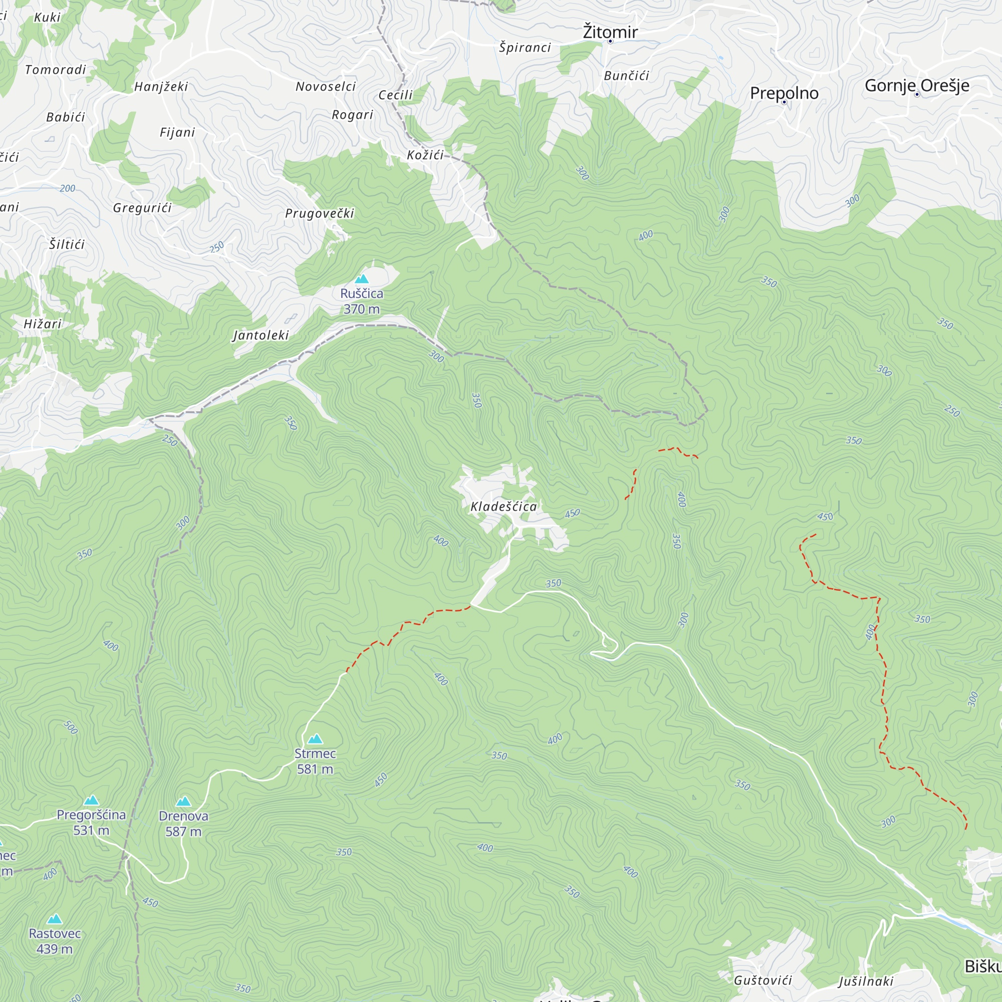 Planinarska kuća Kladeščica map