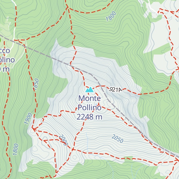 Map of Monte Pollino