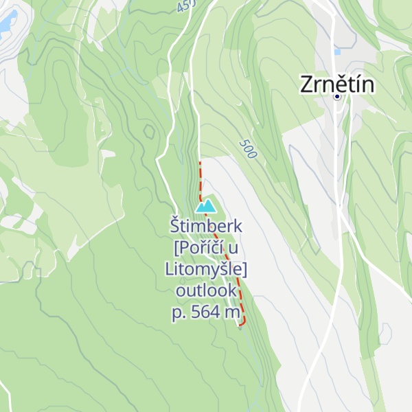 Map of Štimberk [Poříčí u Litomyšle] outlook p.