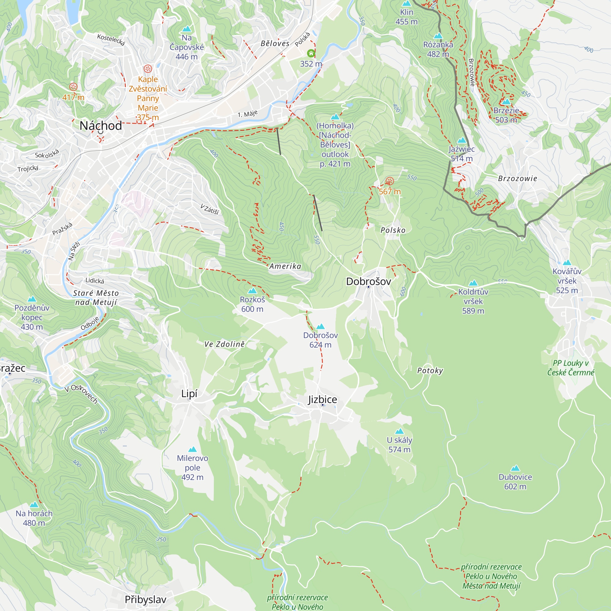 Jiráskova chata map