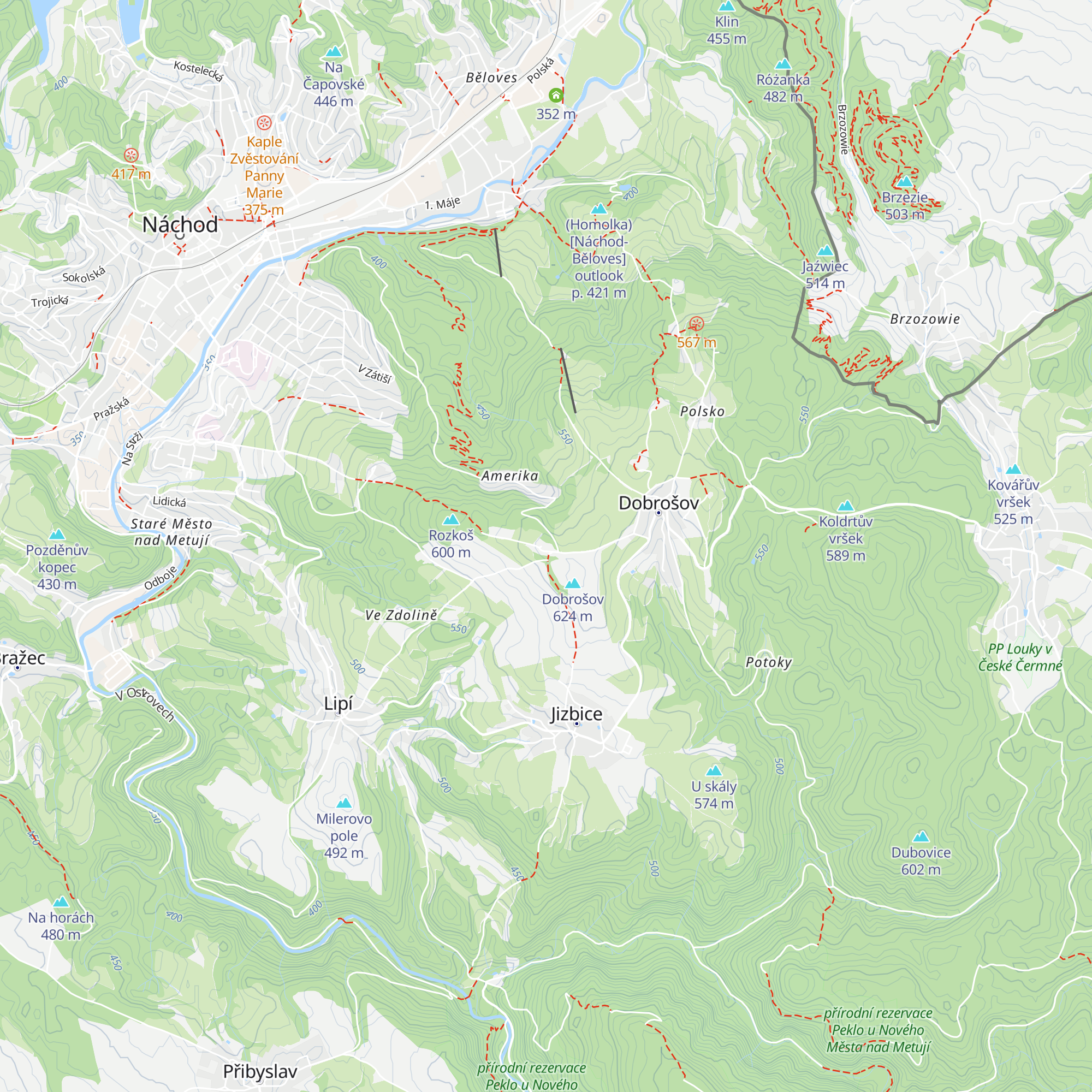 Jiráskova chata map