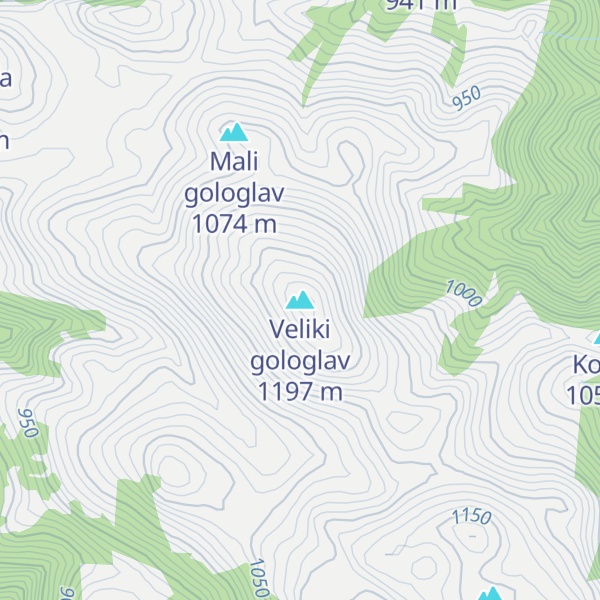 Map of Veliki gologlav