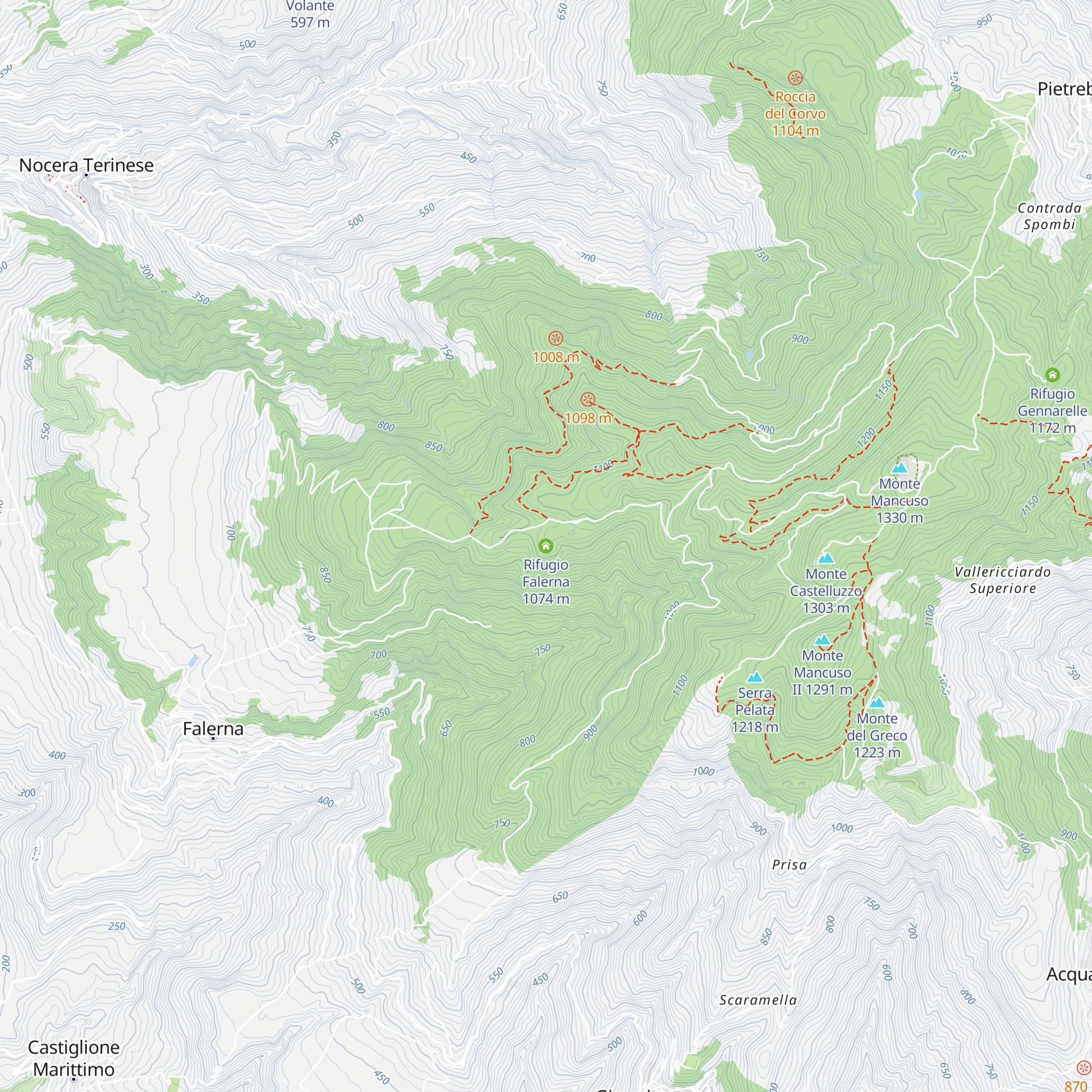 Rifugio Falerna map