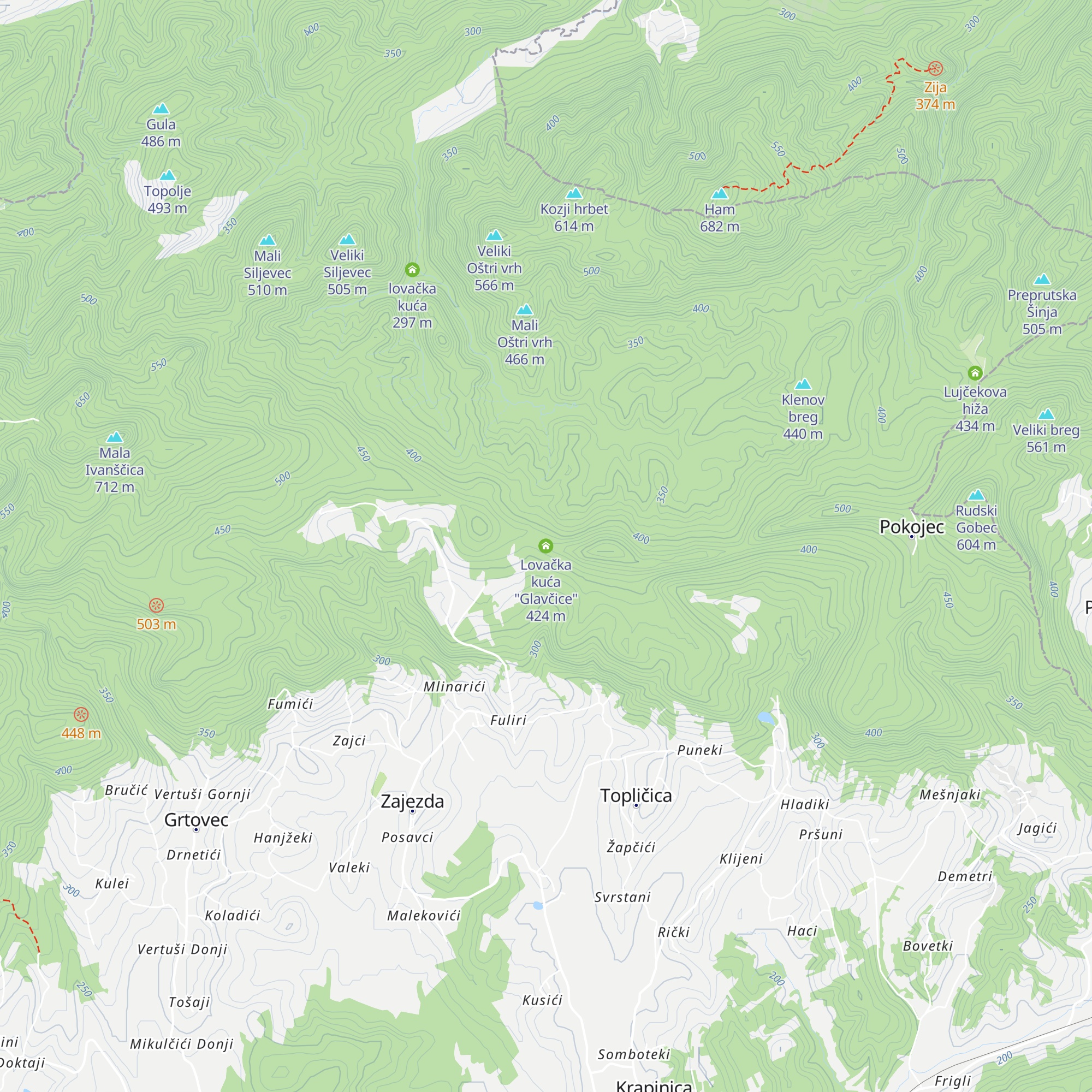 Lovačka kuća "Glavčice" map
